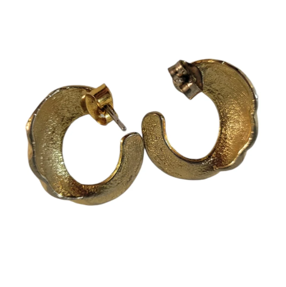 Vintage 80s Loop Hooldtone Earrings